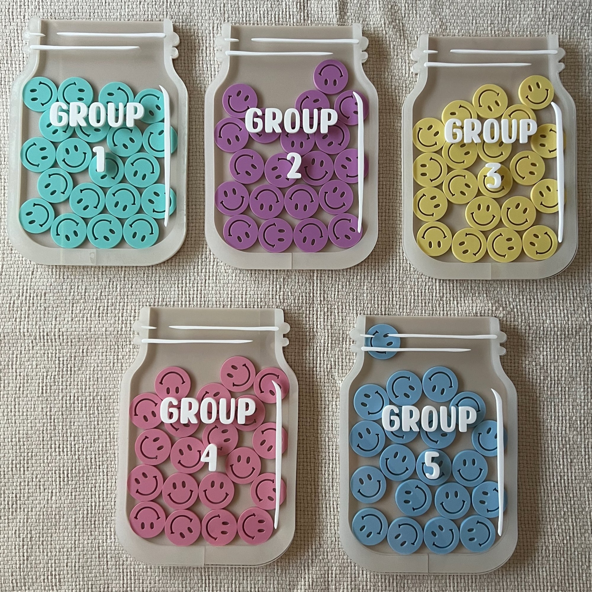 Custom Text Rewards Jar - Acrylic - 21cm x 15cm - Set of 5 Jars