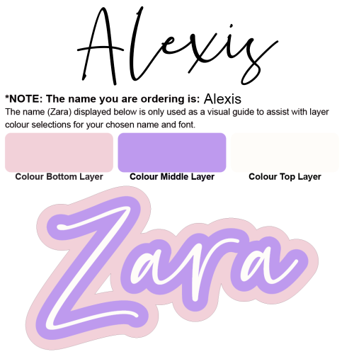 3 Layered Name Plaque