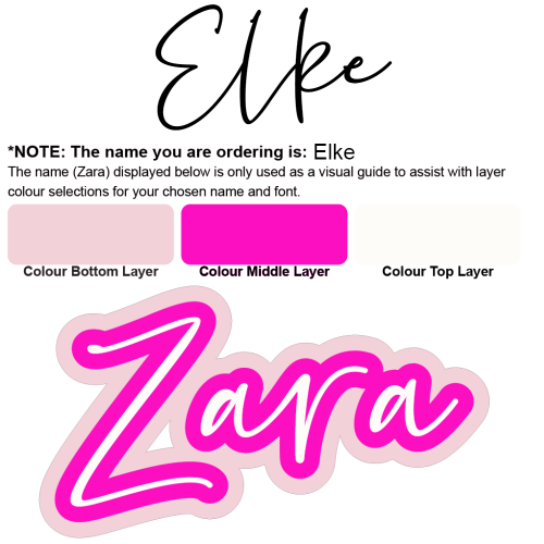 3 Layered Name Plaque