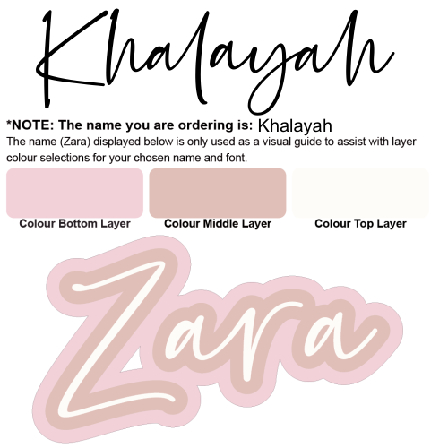3 Layered Name Plaque