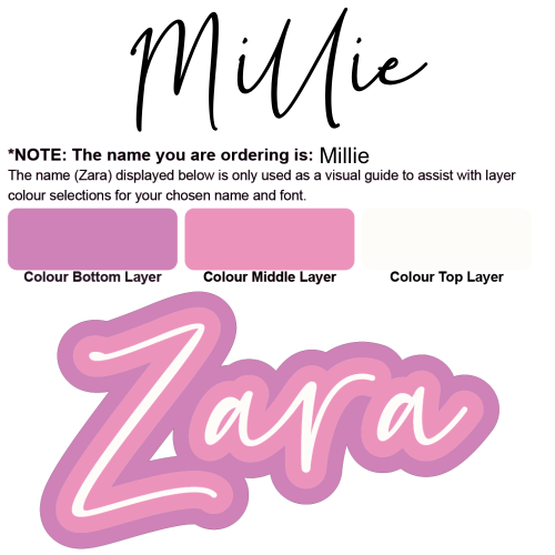 3 Layered Name Plaque