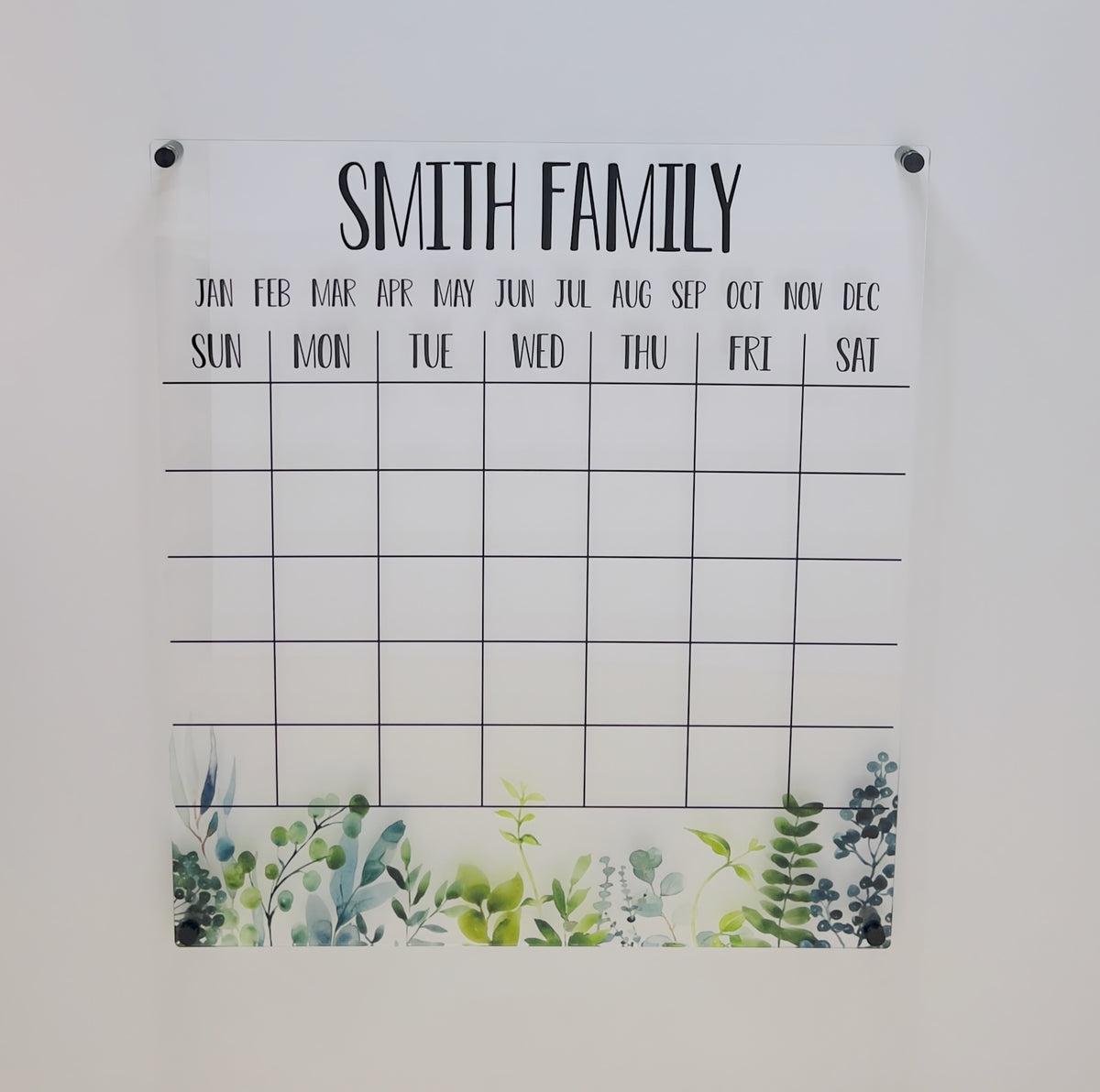 Custom Wall Calendar - 80cm - Clear Acrylic
