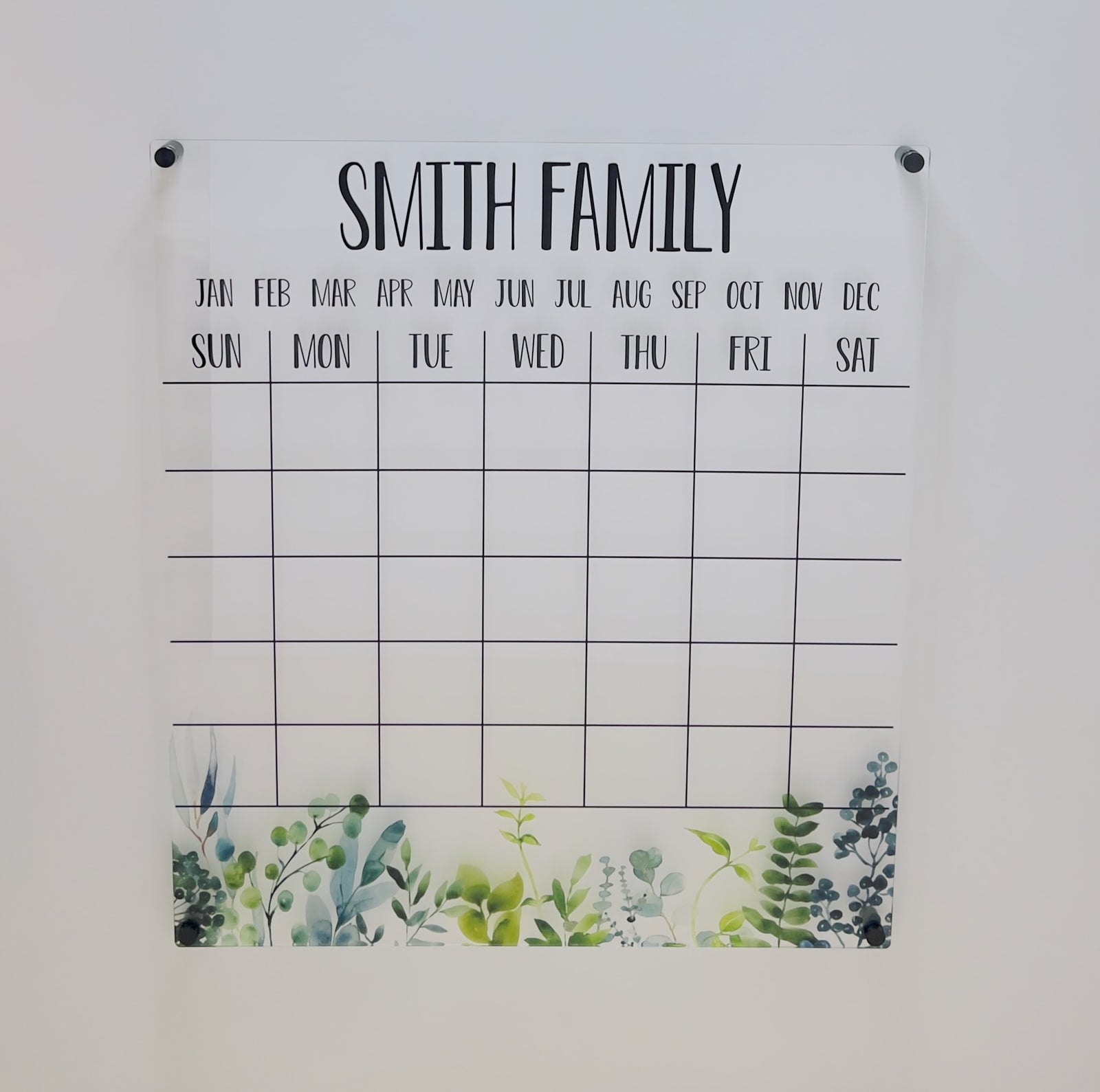 Custom Wall Calendar - 80cm - Clear Acrylic